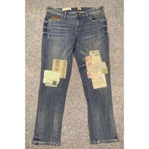 Pilcro and the Letterpress Jeans Womens 28 Hyhen Distressed Denim Patchwork